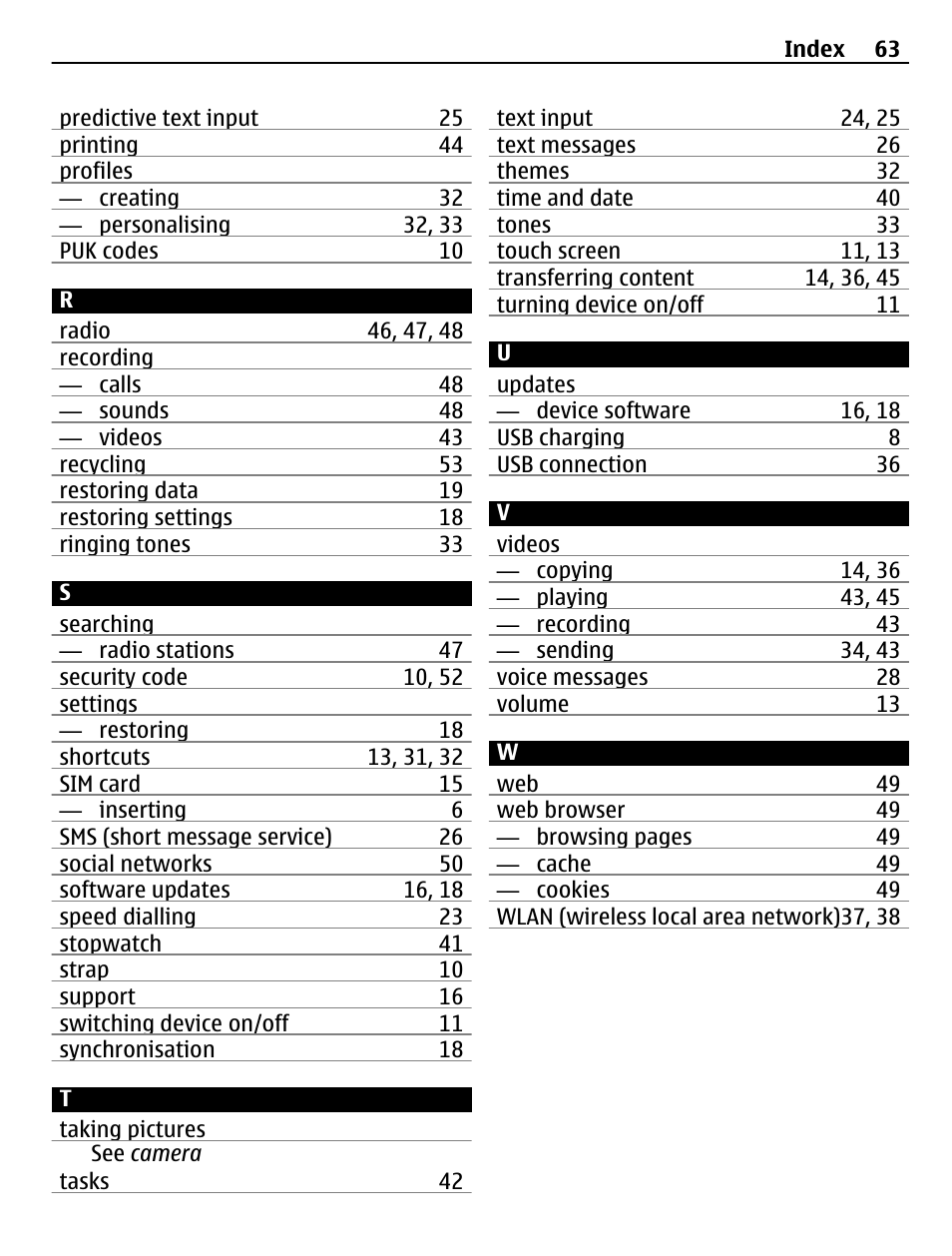 Nokia X3-02 User Manual | Page 63 / 63