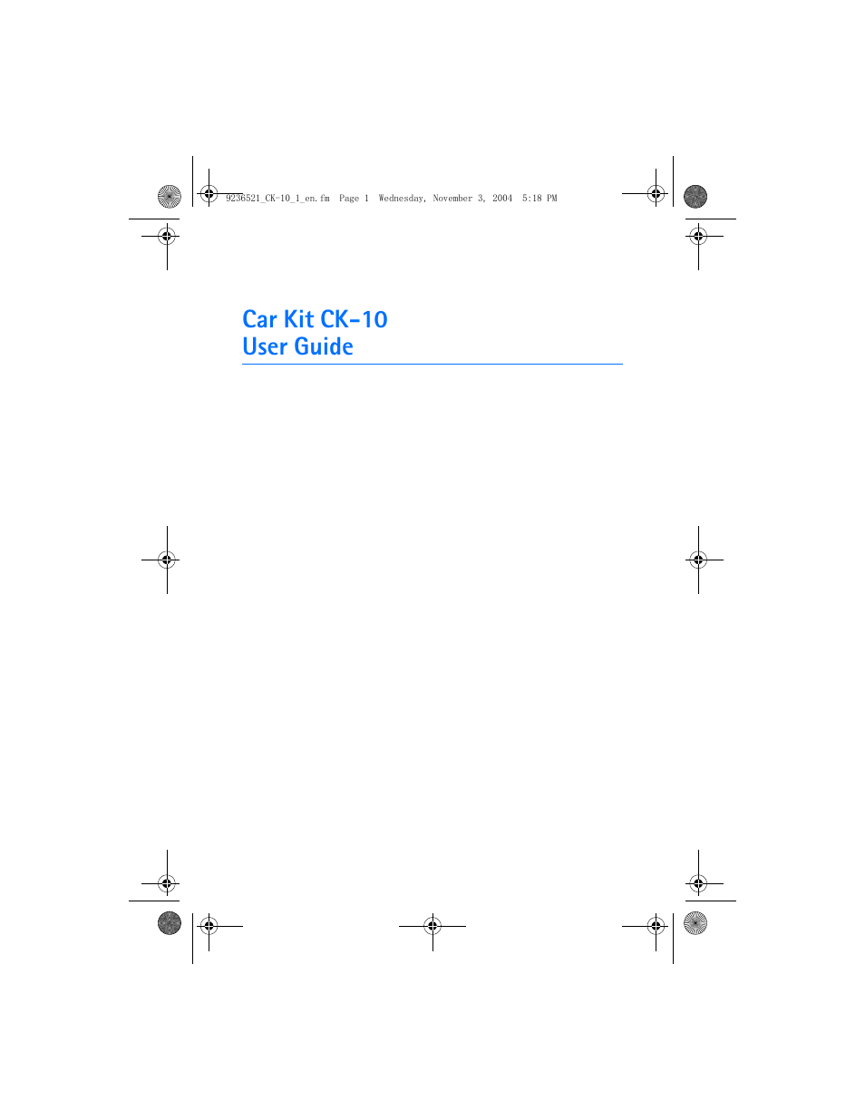 Nokia CK-10 User Manual | 14 pages