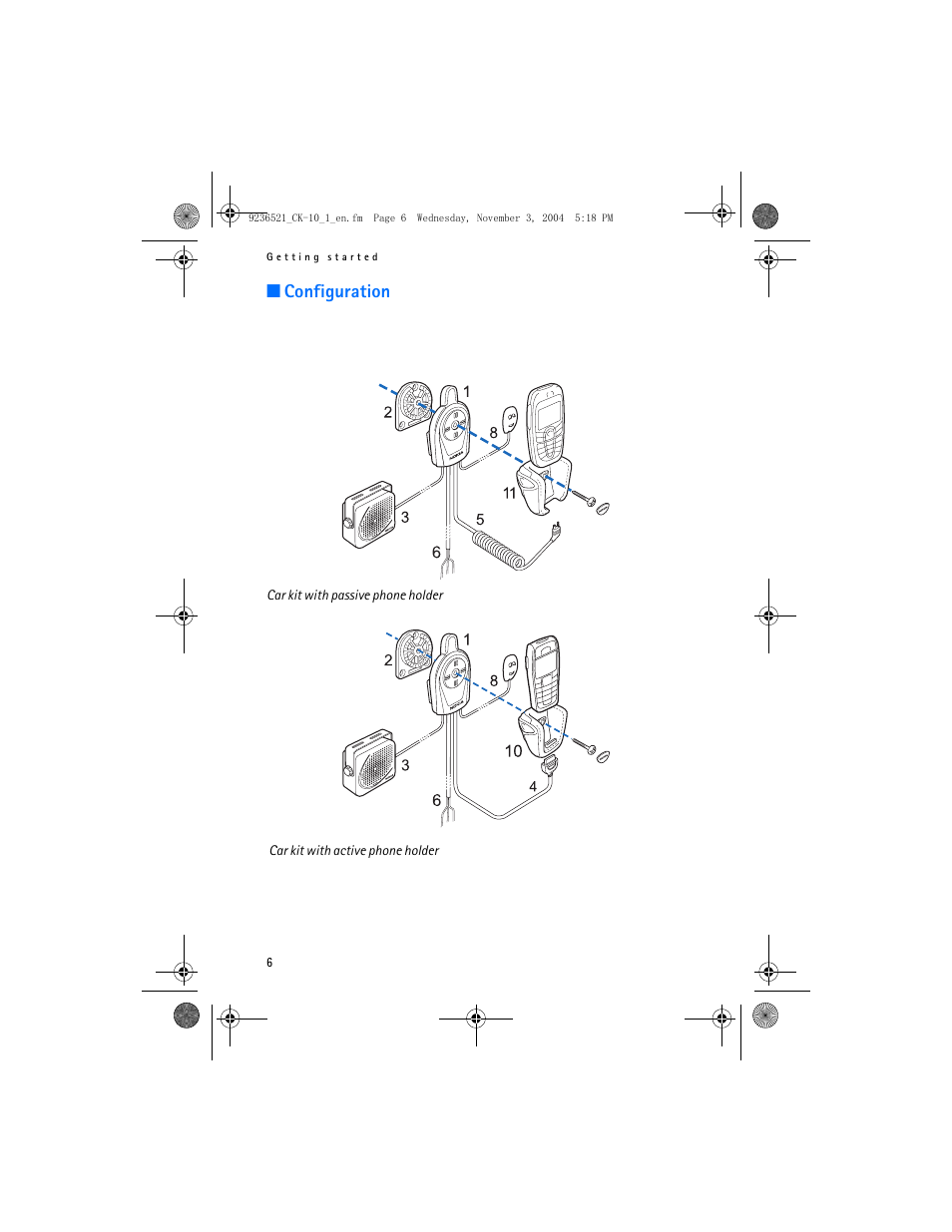 Configuration | Nokia CK-10 User Manual | Page 6 / 14