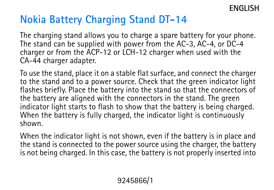 Nokia 9245866/1 User Manual | 4 pages