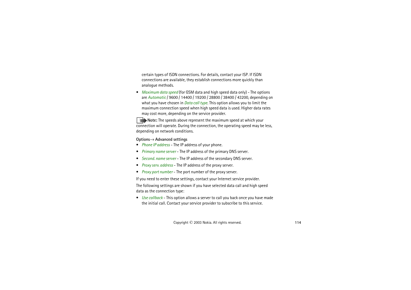 Nokia 9362065 User Manual | Page 114 / 205