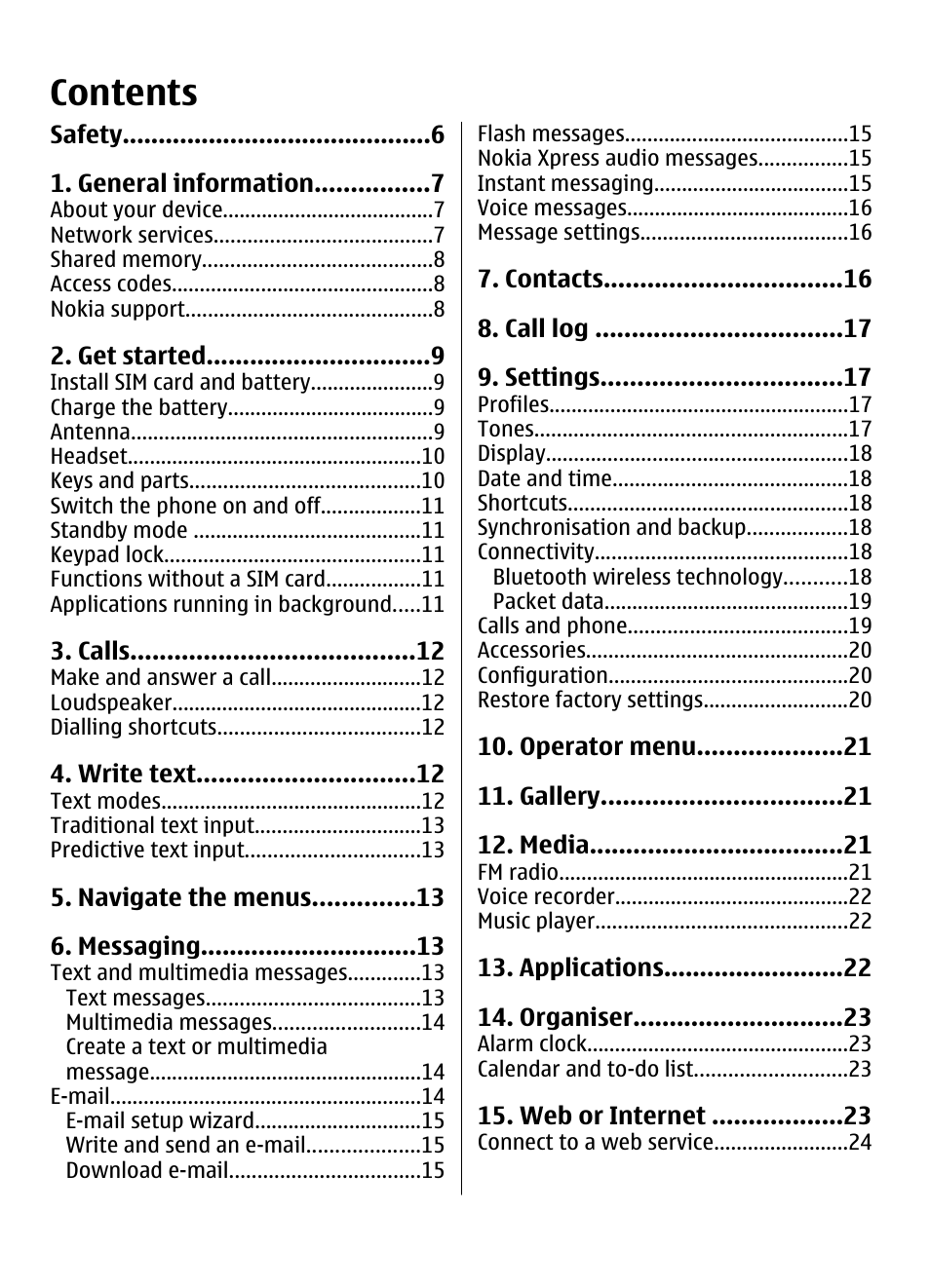 Nokia 2323 classic User Manual | Page 4 / 33