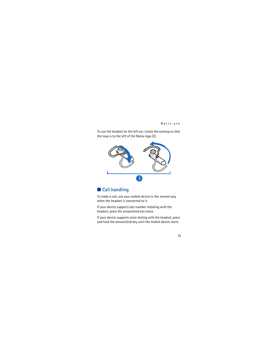 Call handling, Eng lish | Nokia BH-602 User Manual | Page 15 / 22