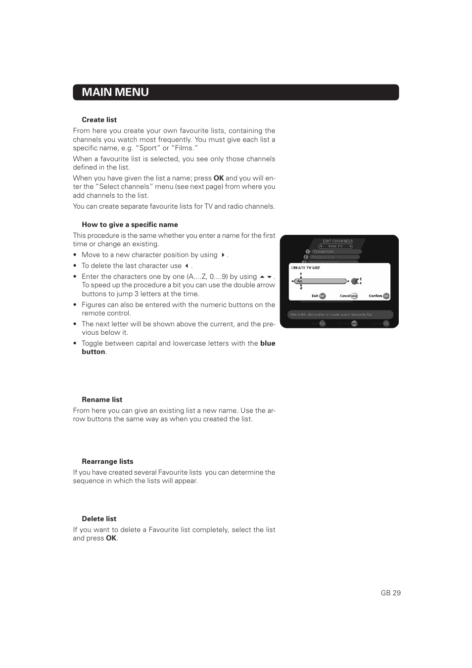 Main menu | Nokia Mediamaster 9802 S User Manual | Page 29 / 50