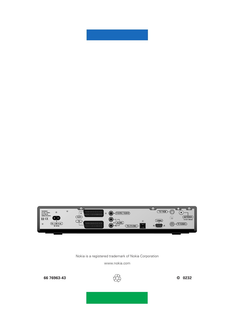 Nokia Mediamaster 9802 S User Manual | Page 50 / 50