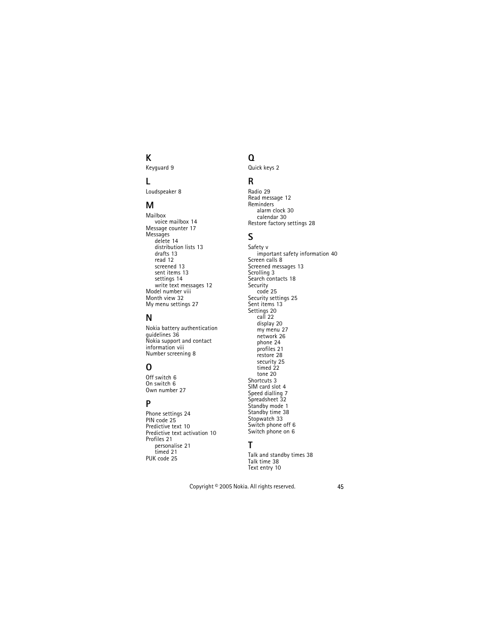Nokia 2255 User Manual | Page 53 / 54