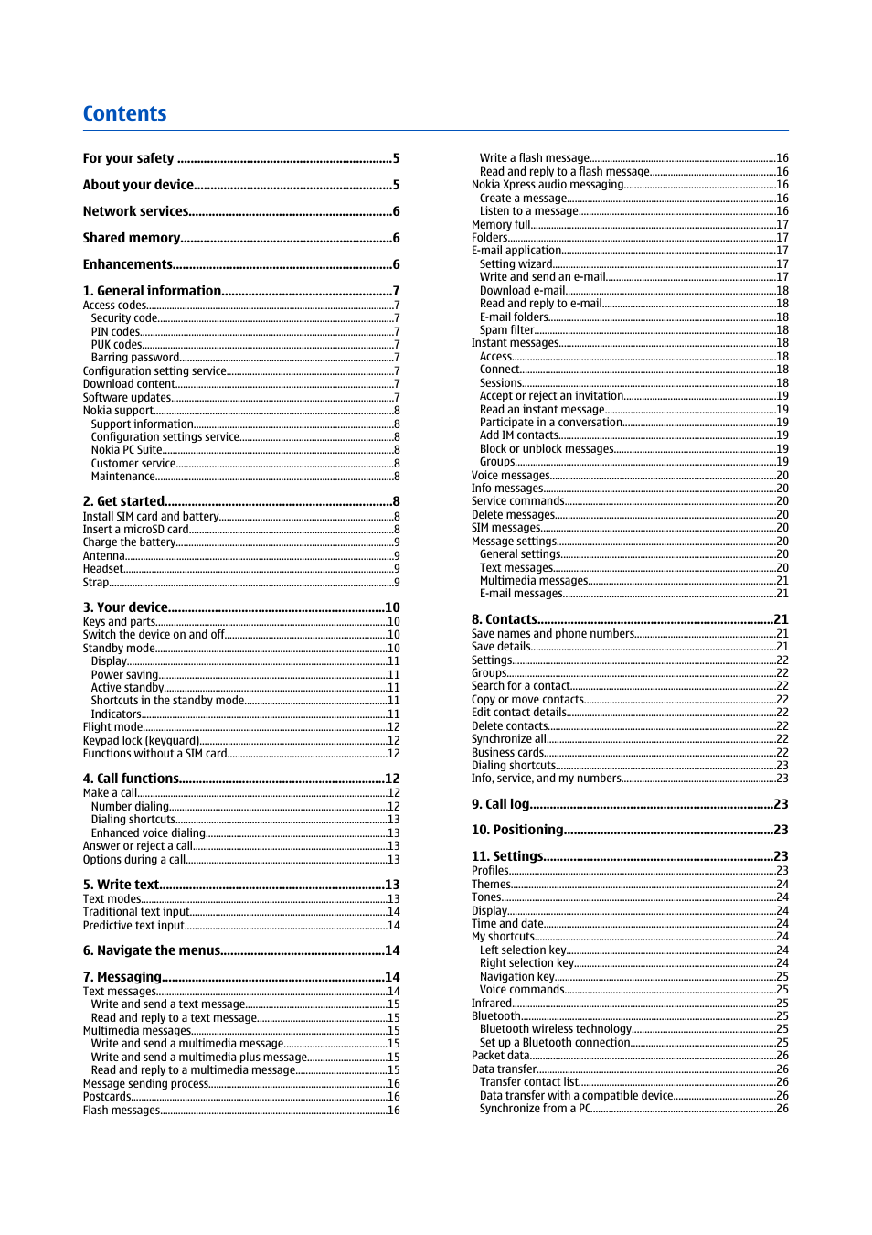 Nokia Nokia 3110 classic EN User Manual | Page 3 / 48