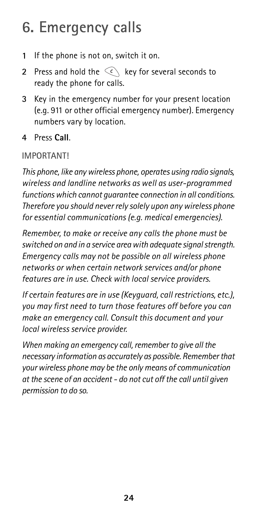 Emergency calls | Nokia 5125 User Manual | Page 31 / 89