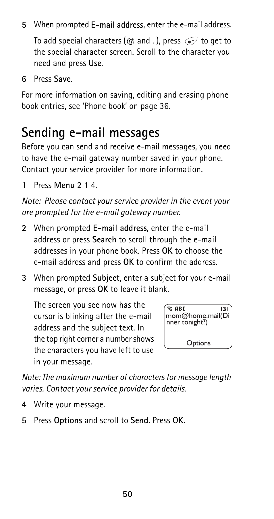 Sending e-mail messages | Nokia 5125 User Manual | Page 57 / 89