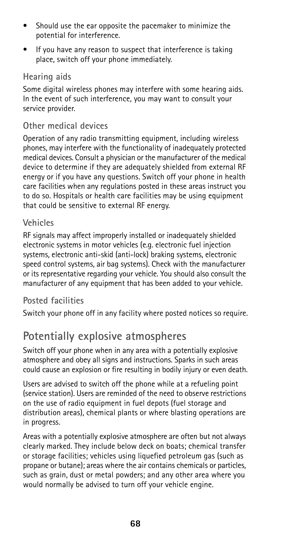 Potentially explosive atmospheres | Nokia 5125 User Manual | Page 75 / 89