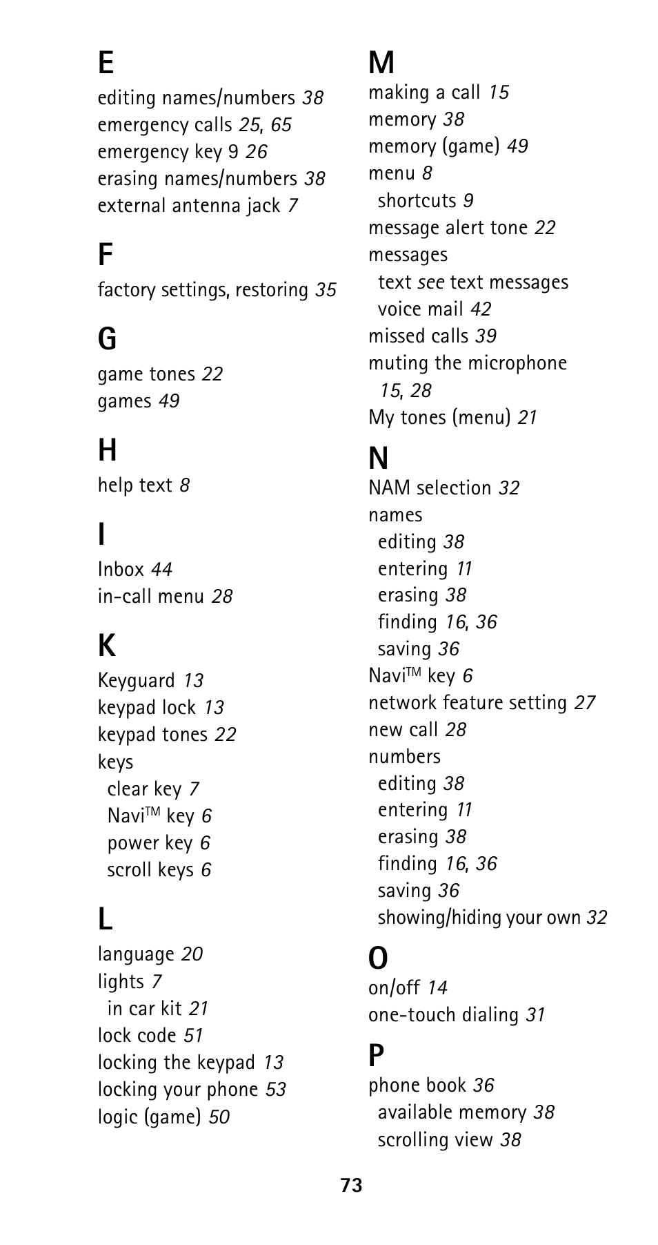 Nokia 5160i User Manual | Page 80 / 81