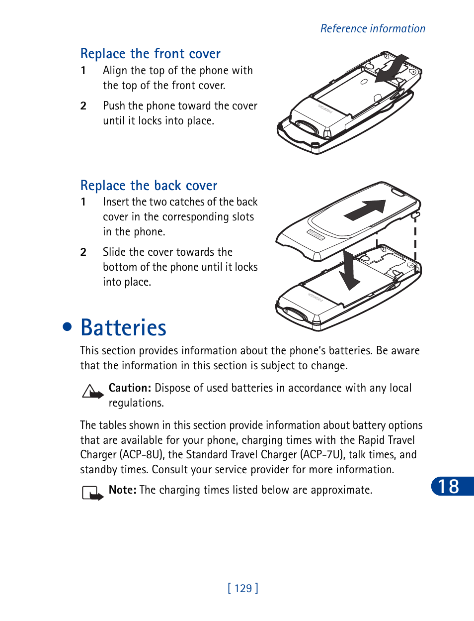 Batteries | Nokia 3390 User Manual | Page 142 / 161