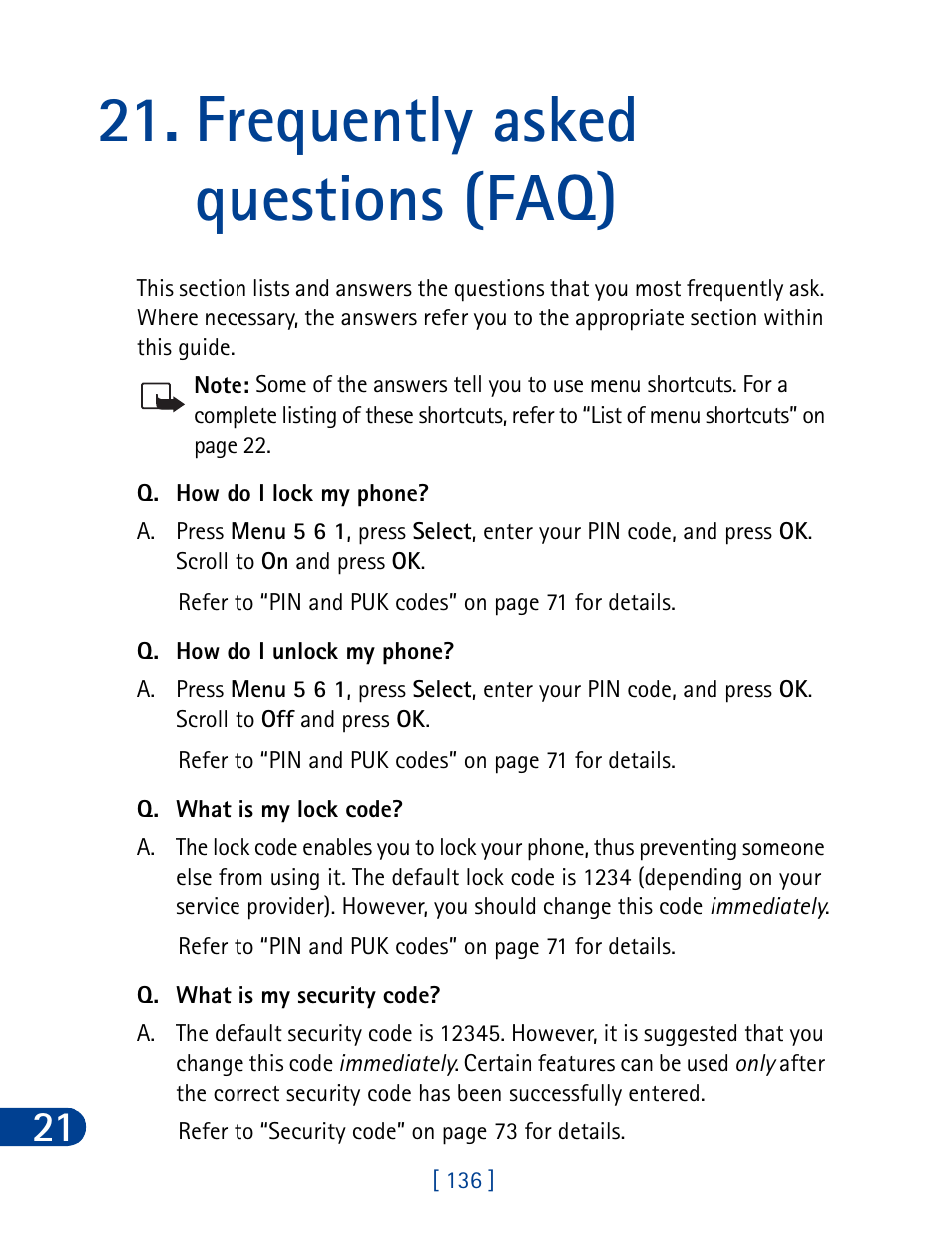 Frequently asked questions (faq) | Nokia 3390 User Manual | Page 149 / 161