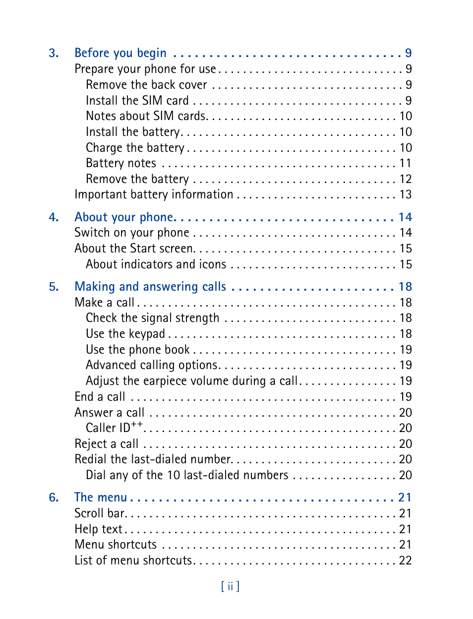 Nokia 3390 User Manual | Page 7 / 161