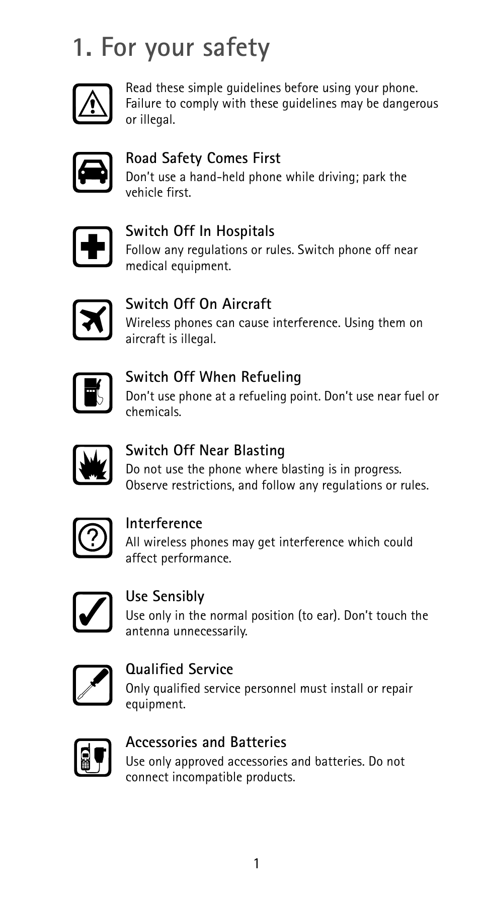 For your safety | Nokia 5185i User Manual | Page 8 / 97