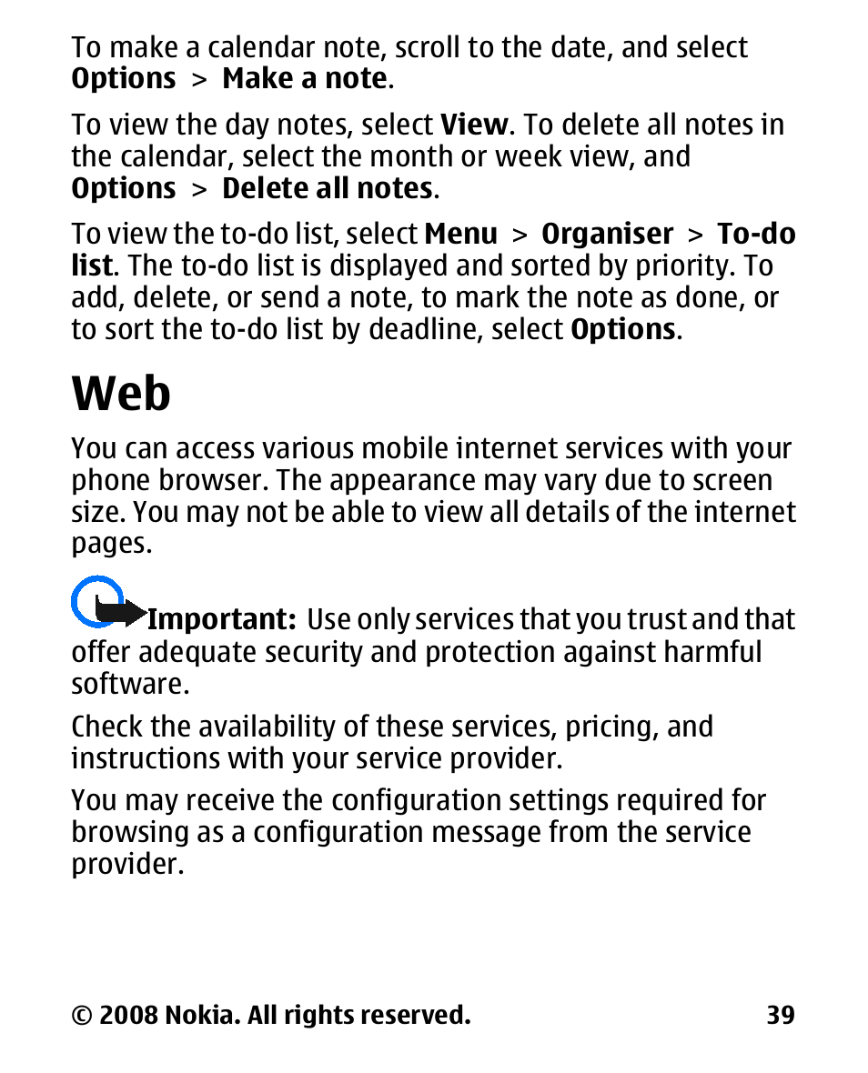 Nokia 1680 User Manual | Page 40 / 62
