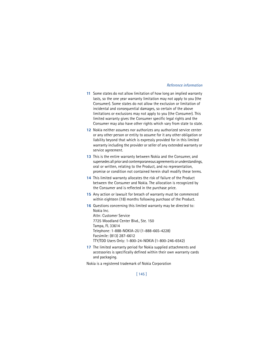 Nokia 3361 User Manual | Page 154 / 174