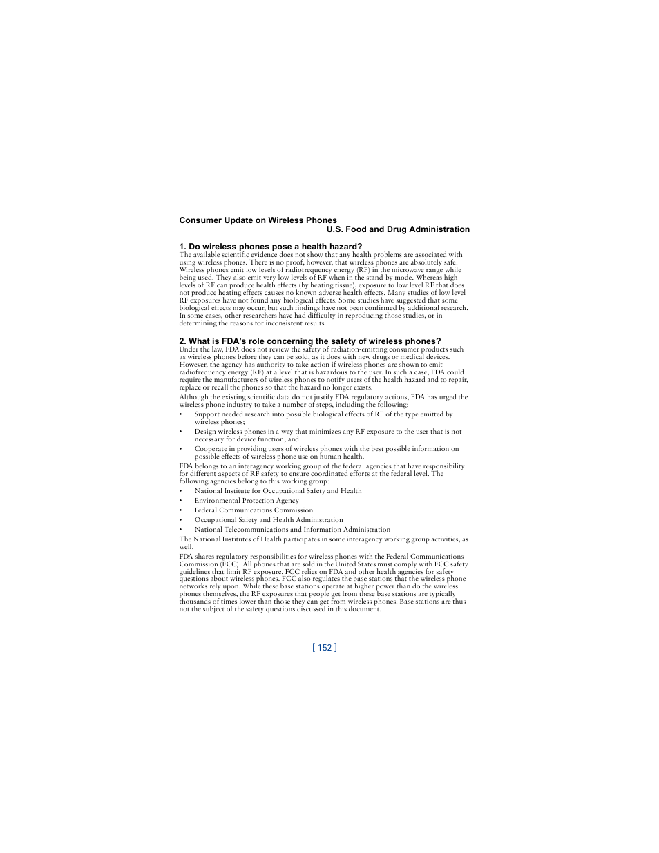 Consumer update on wireless phones | Nokia 3361 User Manual | Page 161 / 174