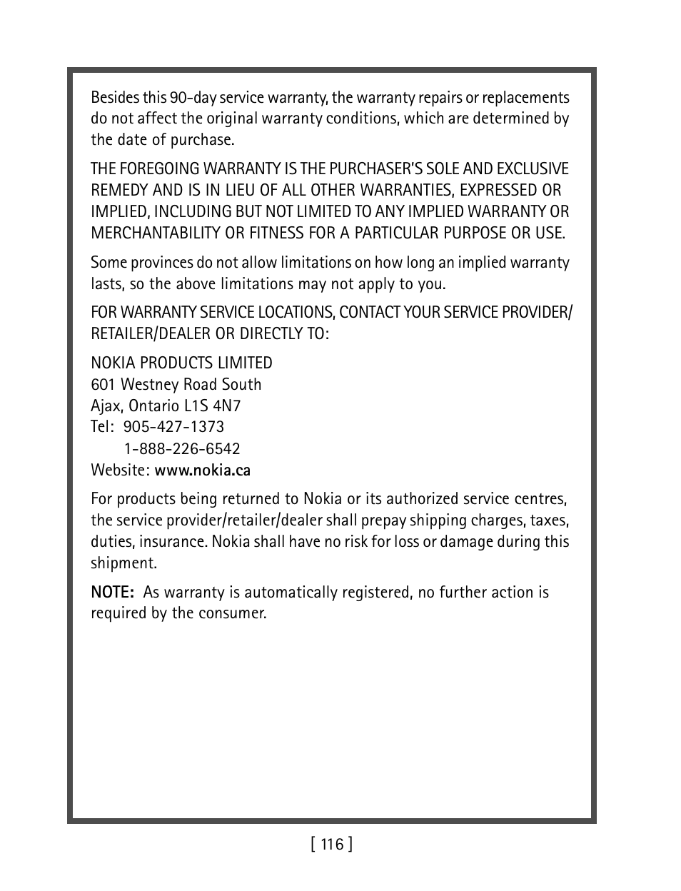 Nokia 1260 User Manual | Page 123 / 129