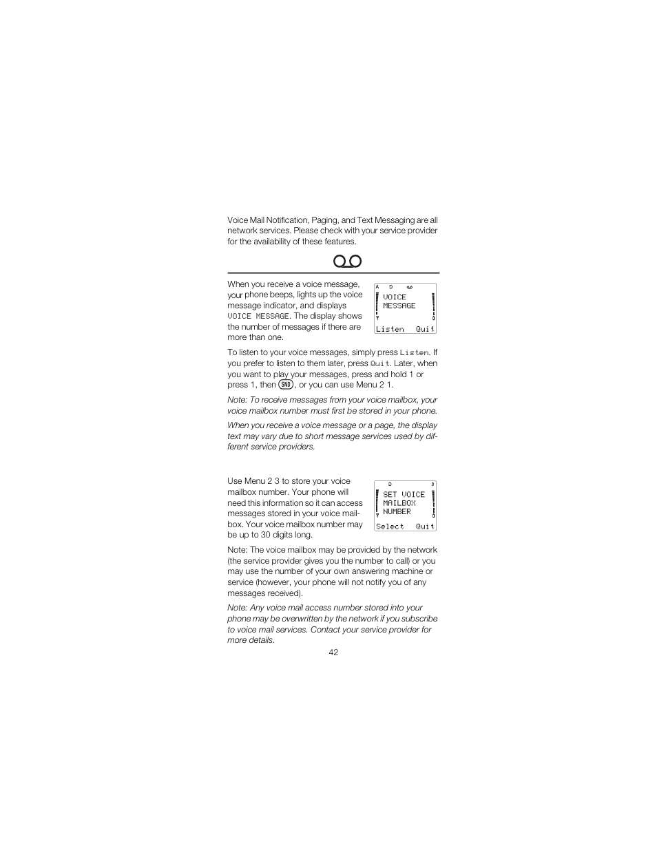 Voice messages, Messages & pages | Nokia 2180 User Manual | Page 47 / 77