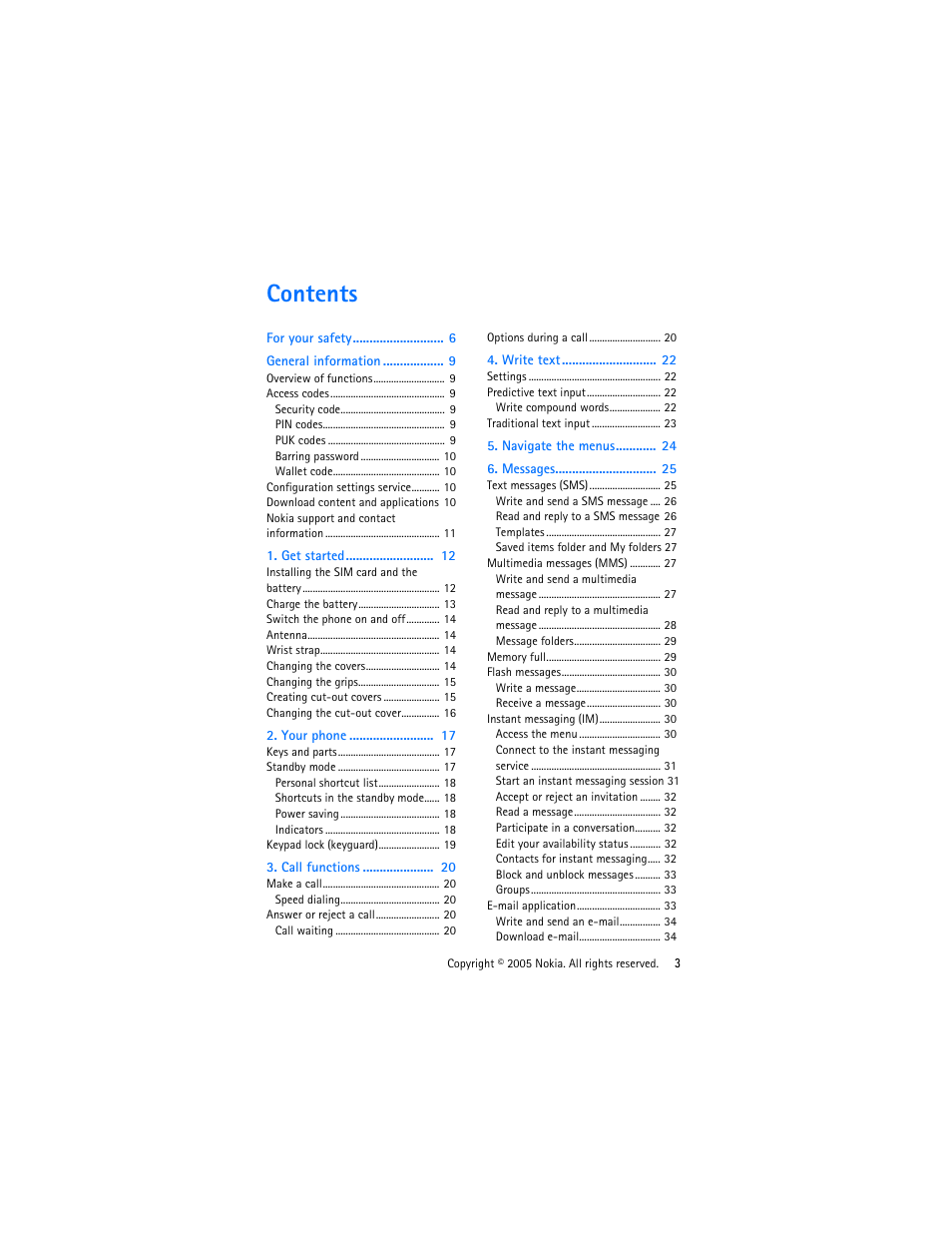Nokia 3220 User Manual | Page 3 / 87