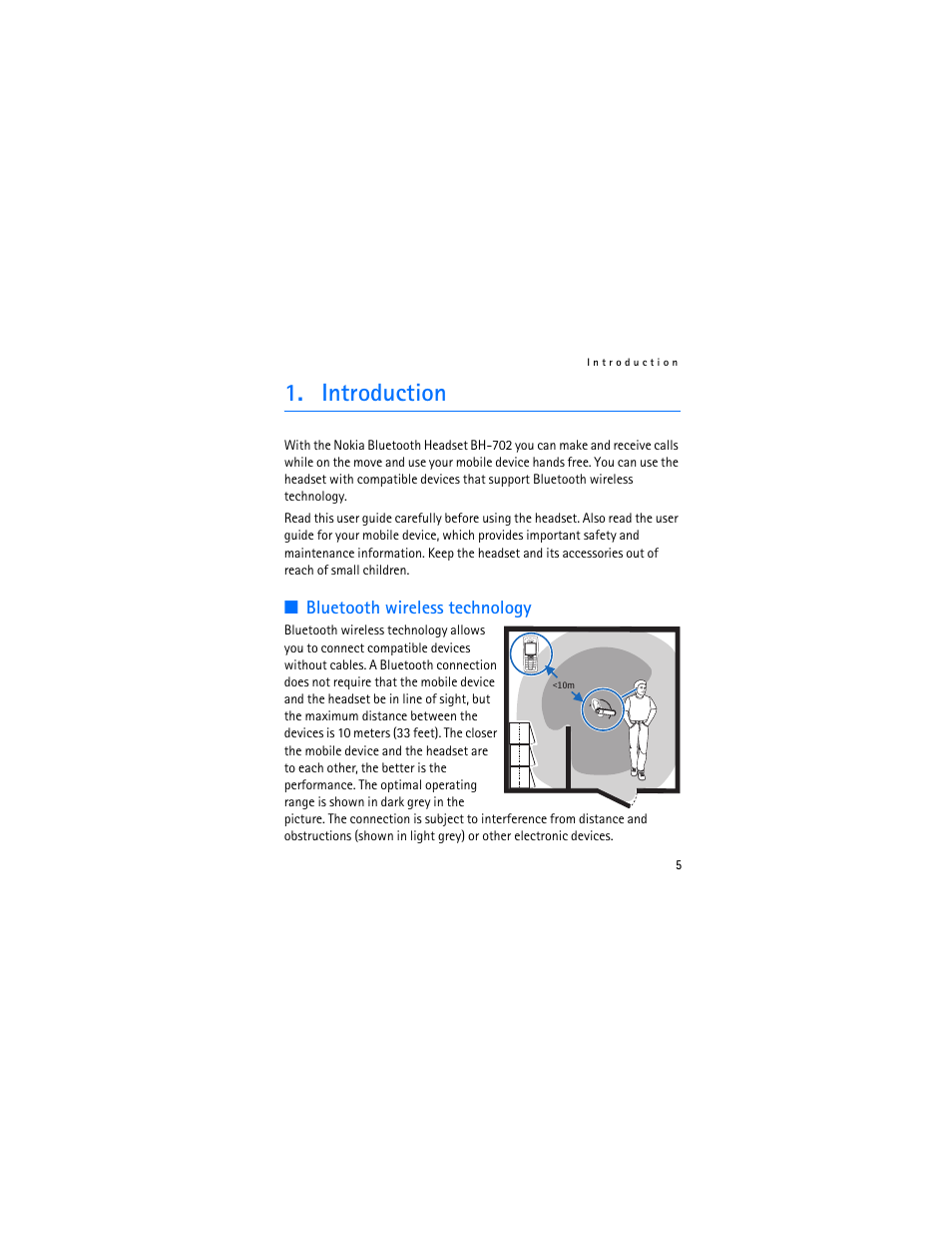 Introduction, Bluetooth wireless technology | Nokia BH-702 User Manual | Page 5 / 17