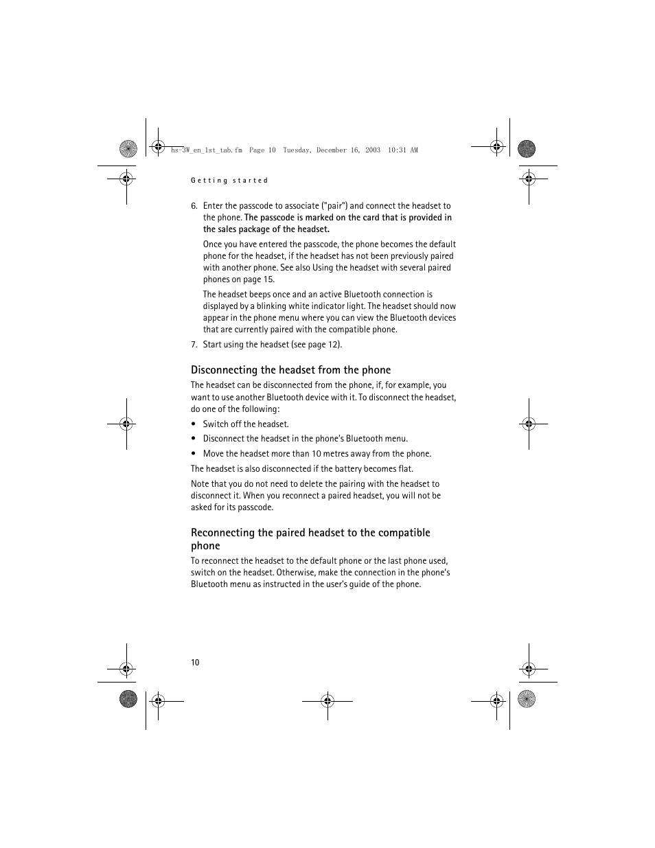 Nokia HS-3W User Manual | Page 10 / 18