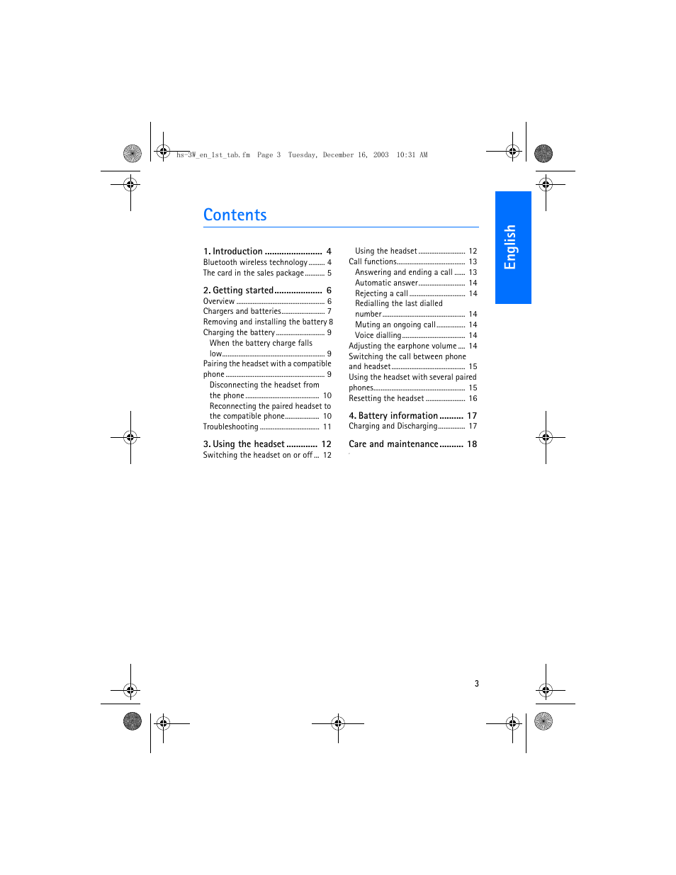 Nokia HS-3W User Manual | Page 3 / 18