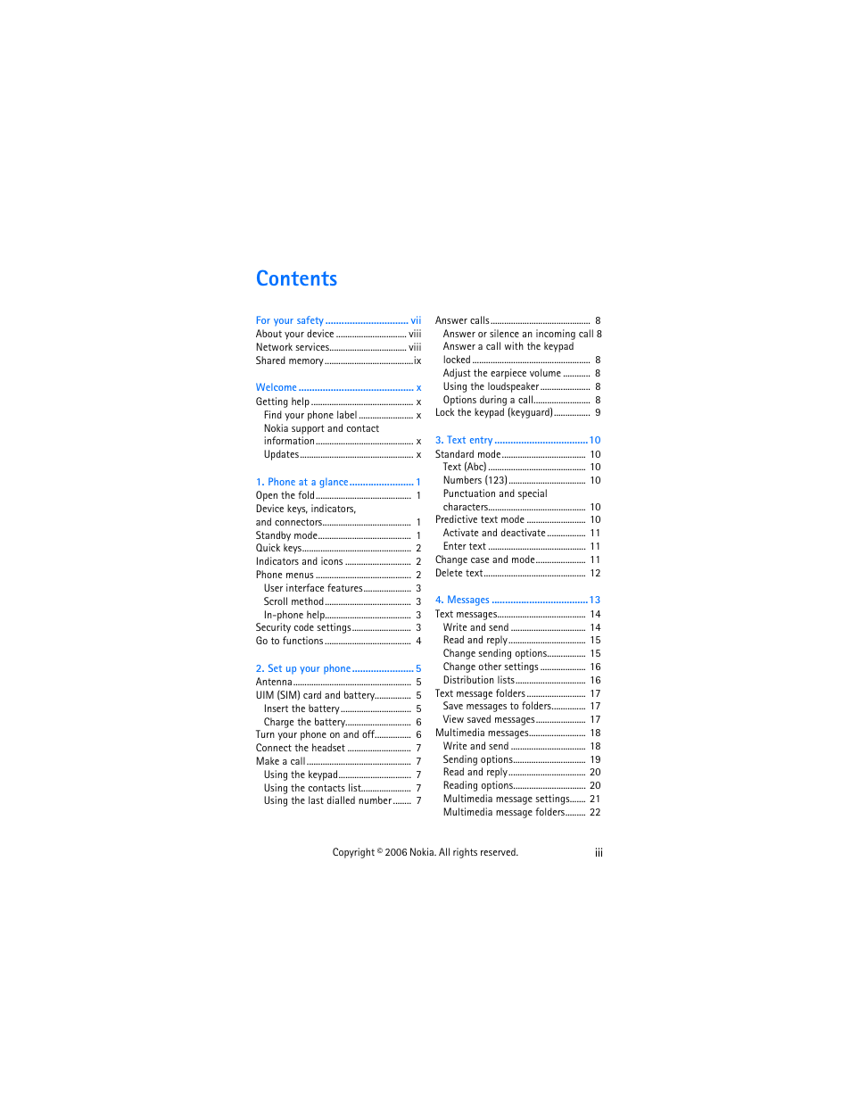Nokia 2355 User Manual | Page 3 / 89