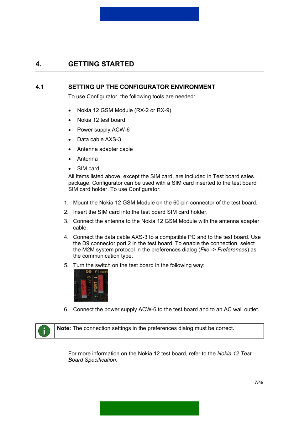 Getting started, Setting up the configurator environment | Nokia 12 GSM MODULE REMOTE I/O User Manual | Page 11 / 53