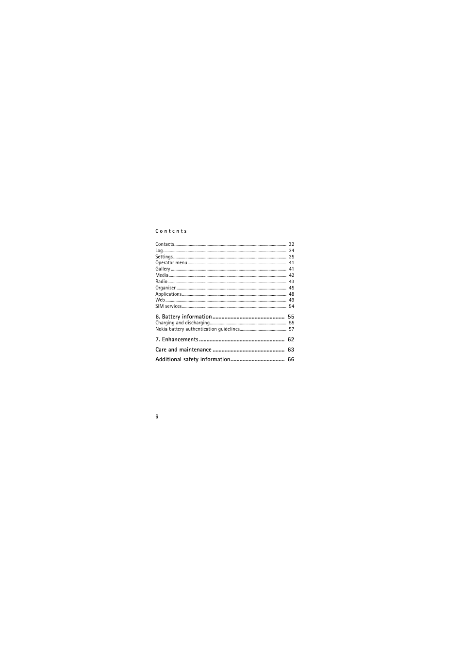 Nokia 2626 User Manual | Page 6 / 74