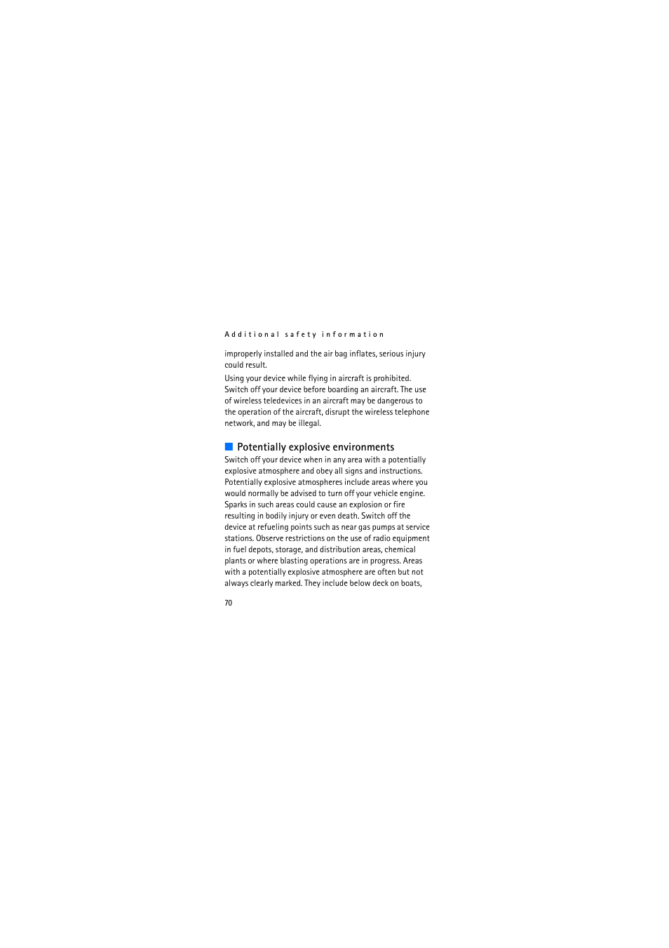 Nokia 2626 User Manual | Page 70 / 74