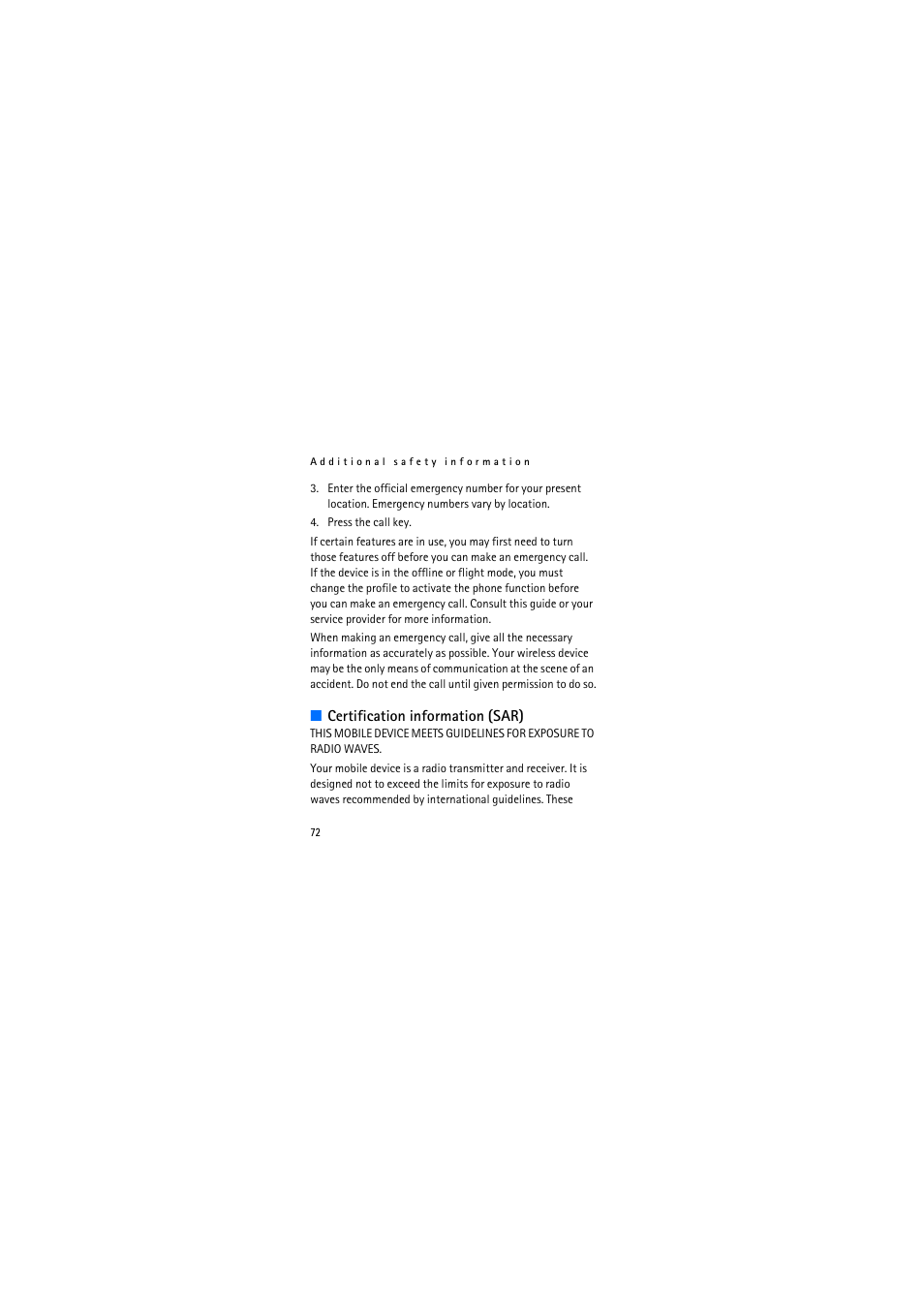 Nokia 2626 User Manual | Page 72 / 74