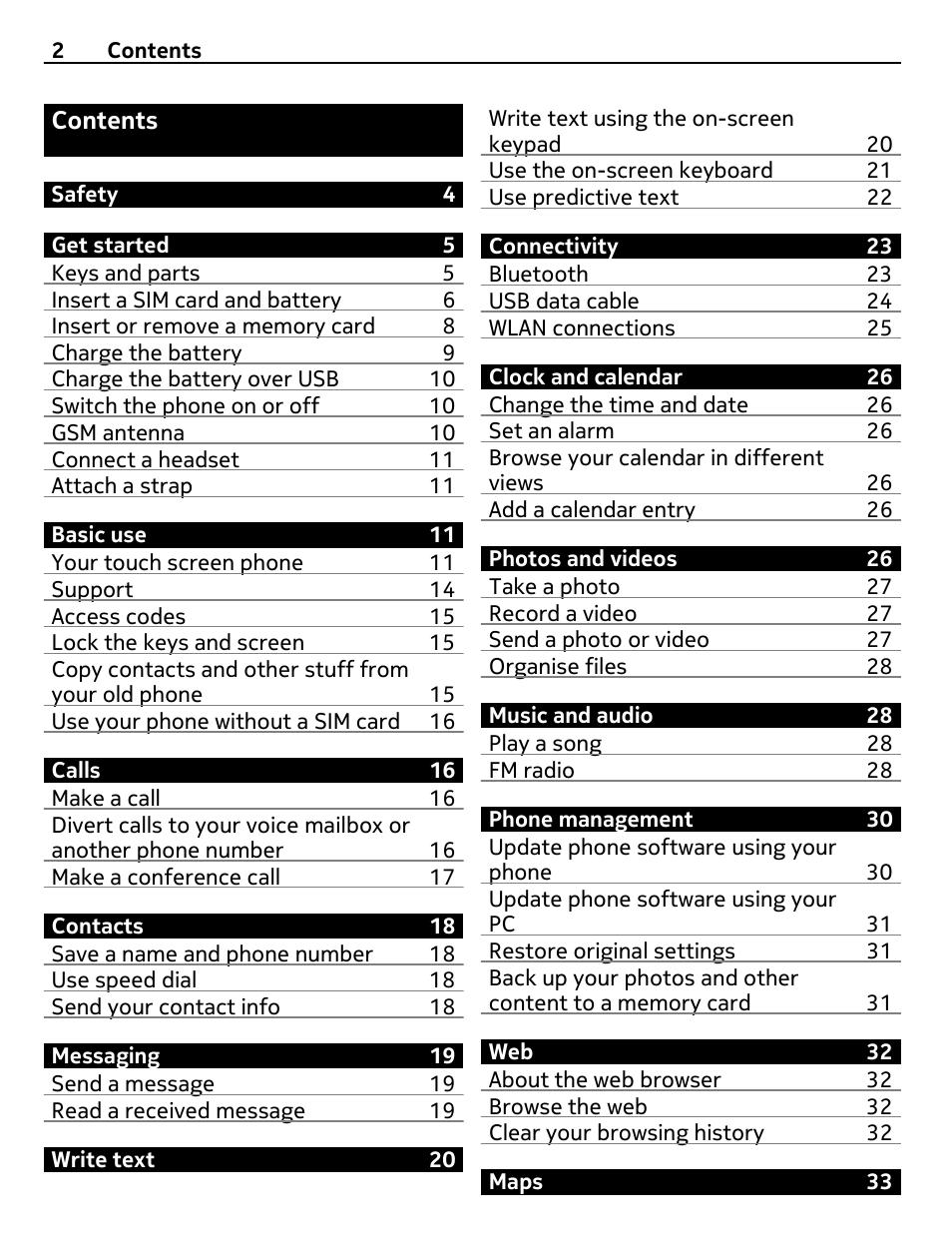 Nokia 306 User Manual | Page 2 / 39