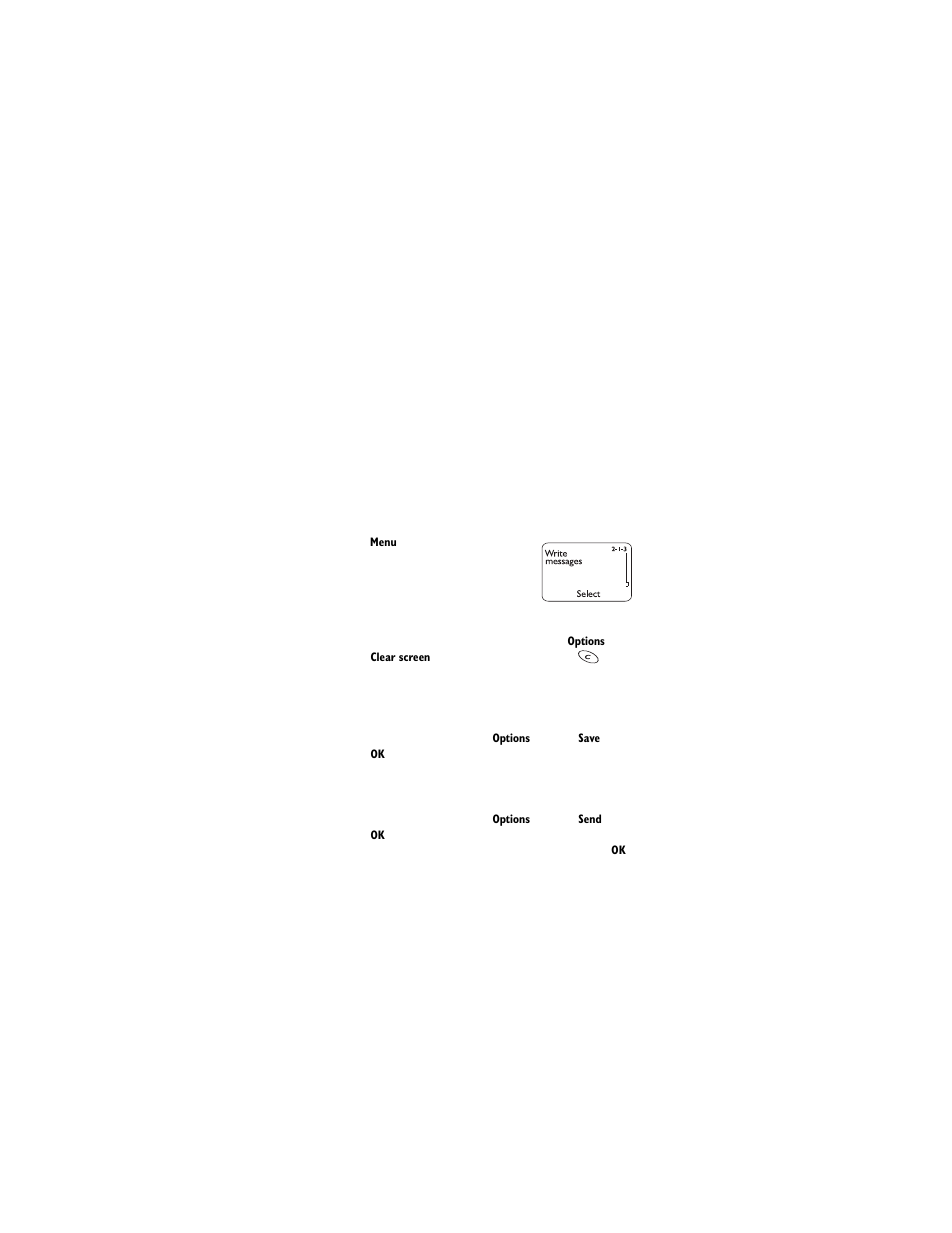 Writing a message, Saving a message, Sending a message | Text messages | Nokia 5190 User Manual | Page 57 / 97