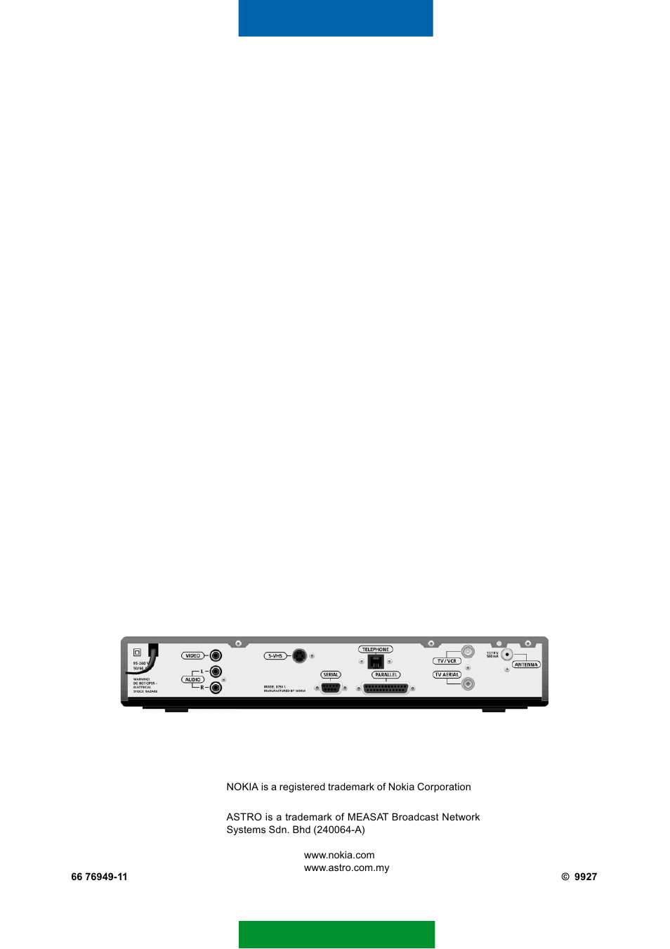 Nokia DIGITAL MULTIMEDIA TERMINAL User Manual | Page 24 / 24