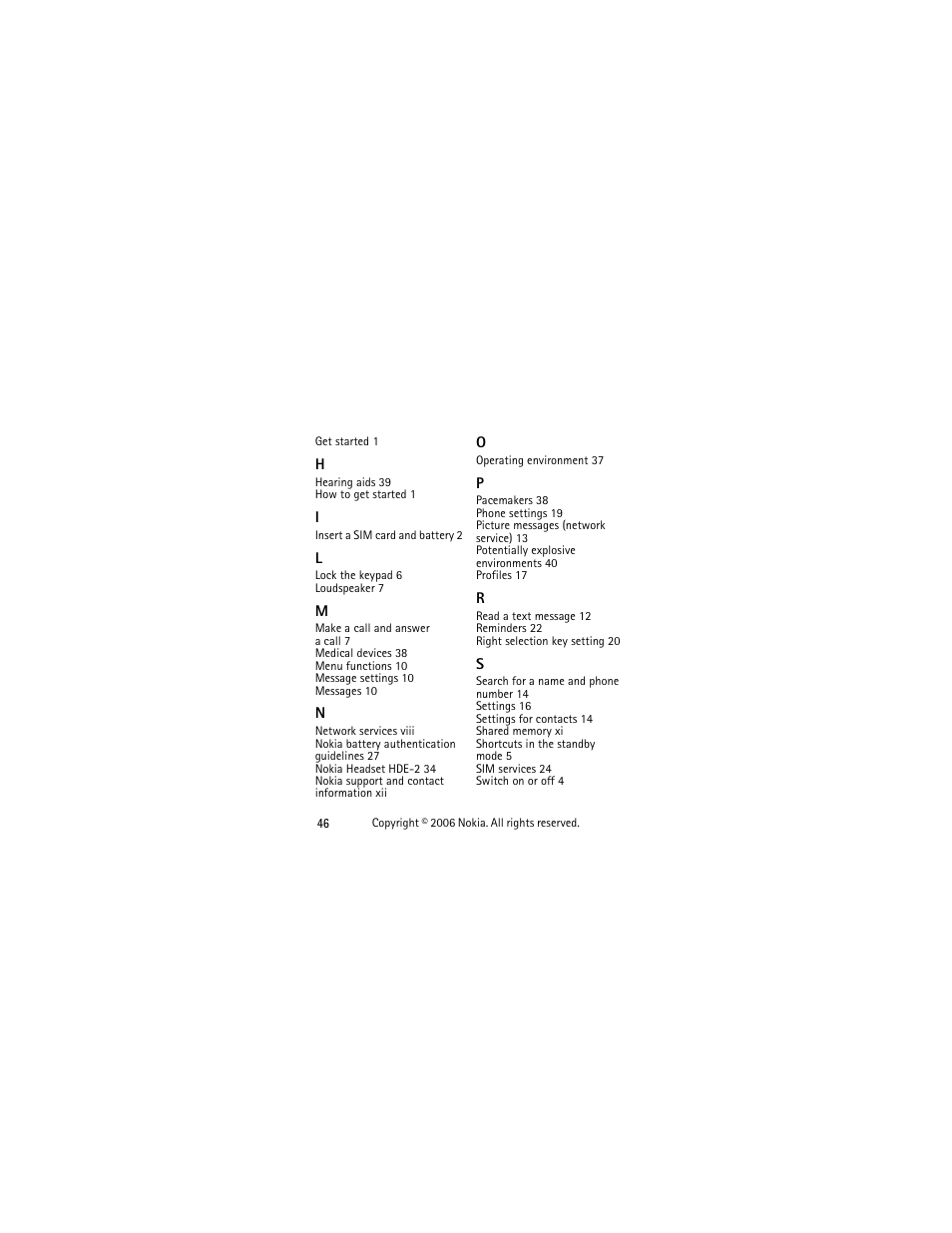 Nokia 1112 User Manual | Page 59 / 60