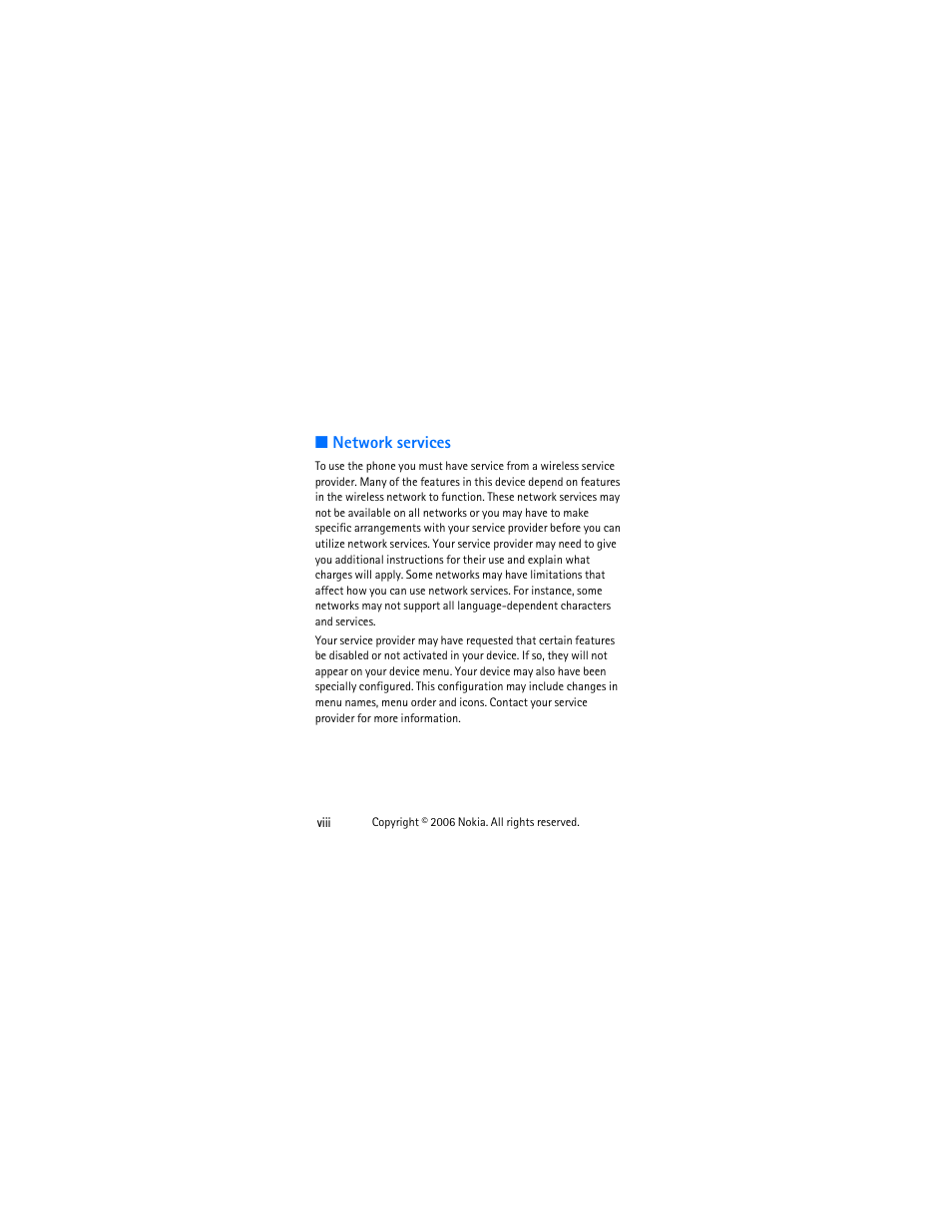 Network services | Nokia 1112 User Manual | Page 9 / 60