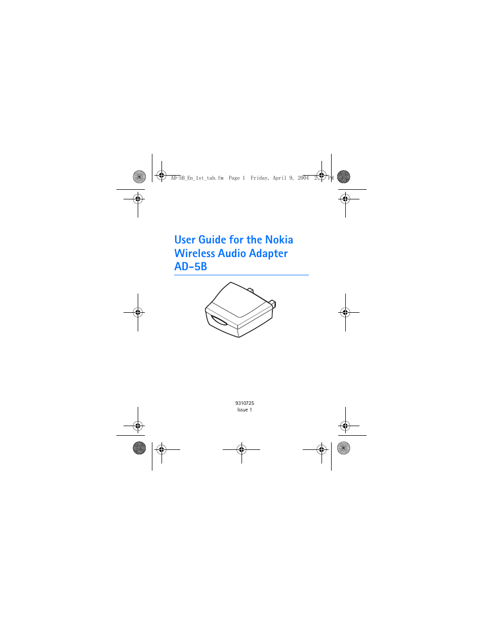 Nokia AD-5B User Manual | 16 pages