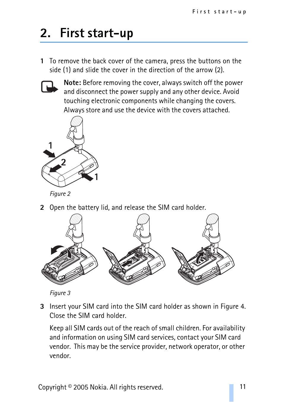 First start-up | Nokia Remote Camera User Manual | Page 11 / 62