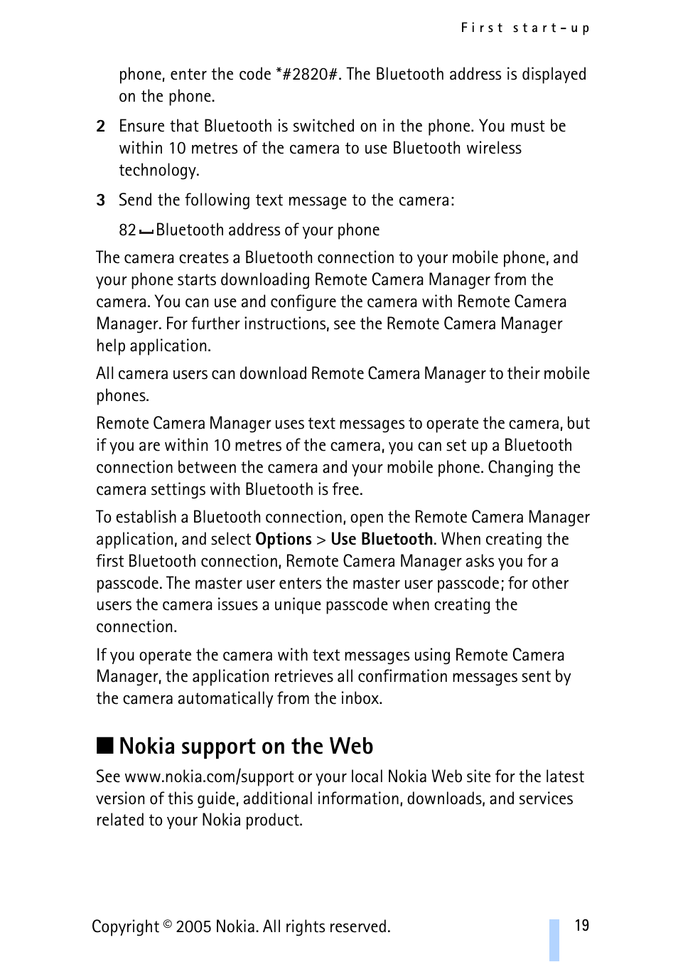 Nokia support on the web | Nokia Remote Camera User Manual | Page 19 / 62