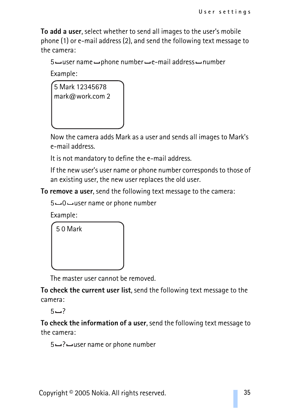 Nokia Remote Camera User Manual | Page 35 / 62