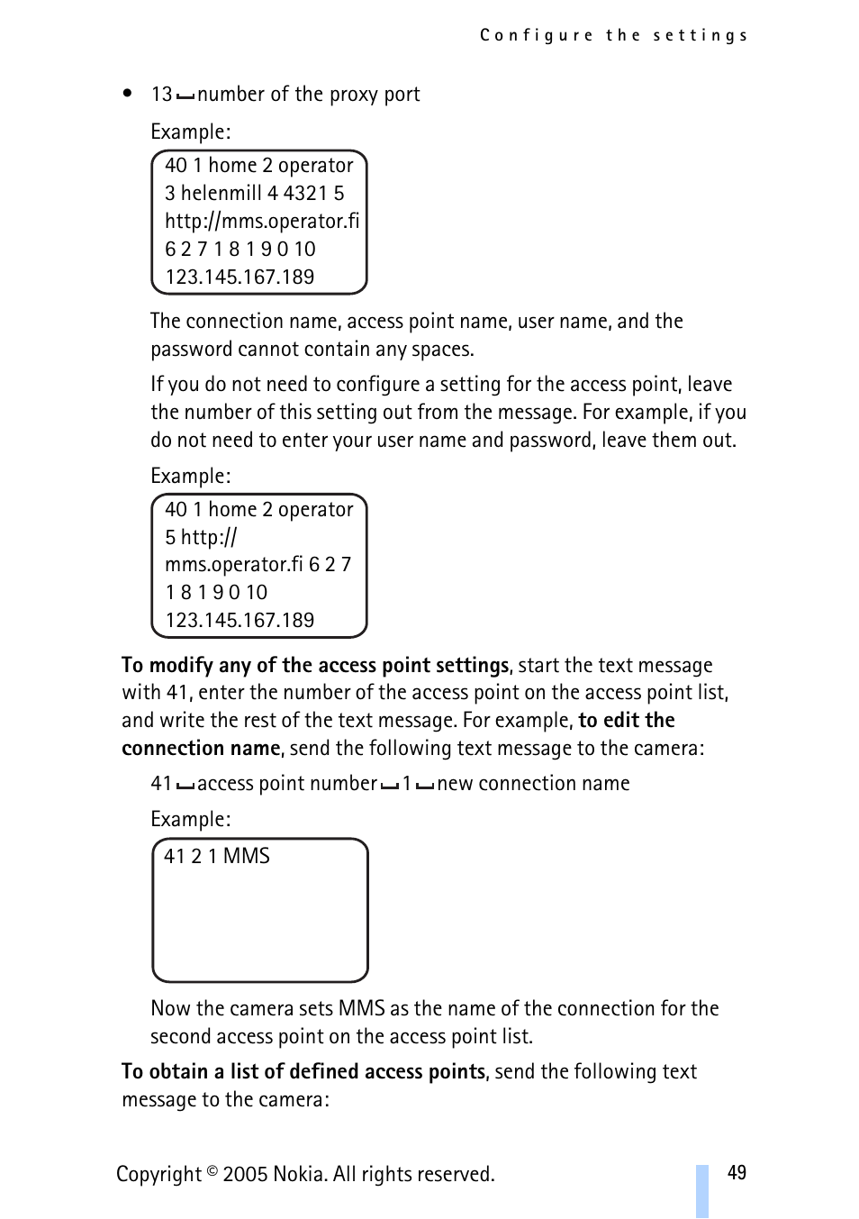 Nokia Remote Camera User Manual | Page 49 / 62