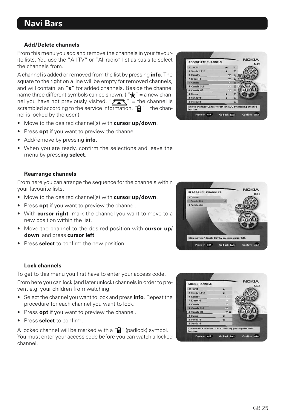 Navi bars | Nokia 230 T User Manual | Page 25 / 36