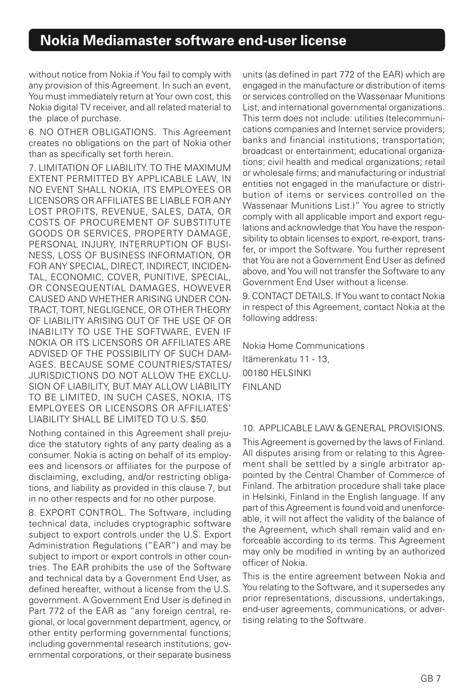 Nokia mediamaster software end-user license | Nokia 230 T User Manual | Page 7 / 36