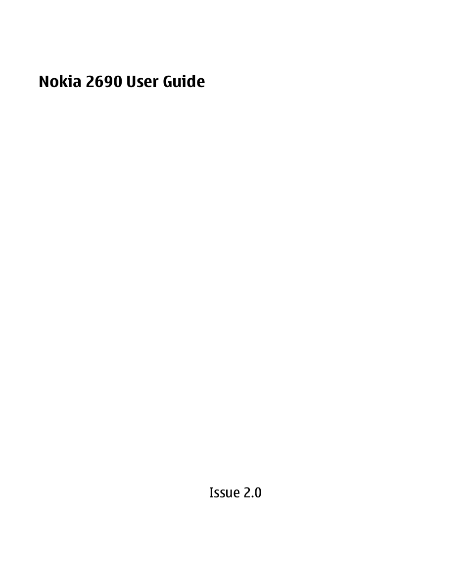 Nokia 2690 User Manual | 90 pages