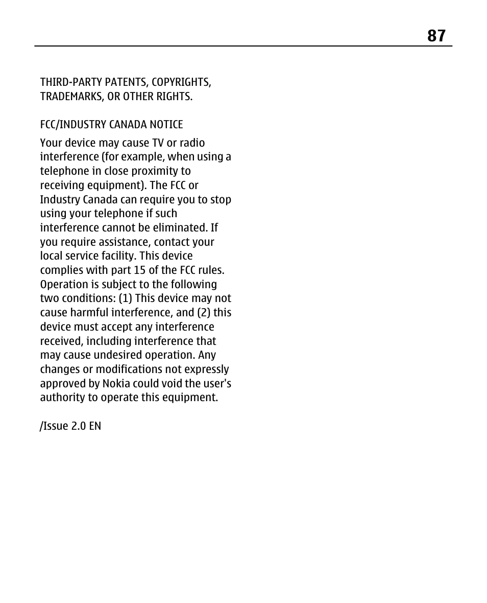 Nokia 2690 User Manual | Page 87 / 90