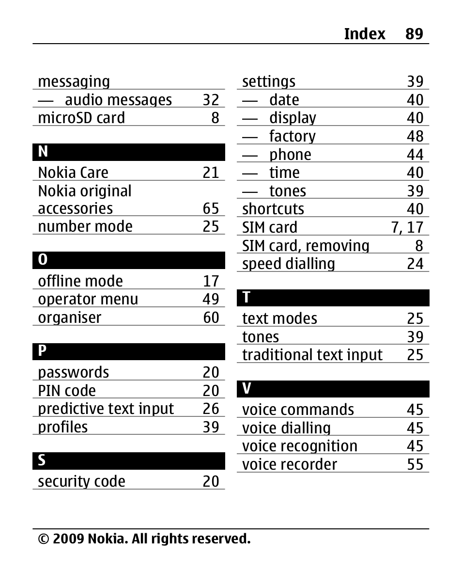 Nokia 2690 User Manual | Page 89 / 90