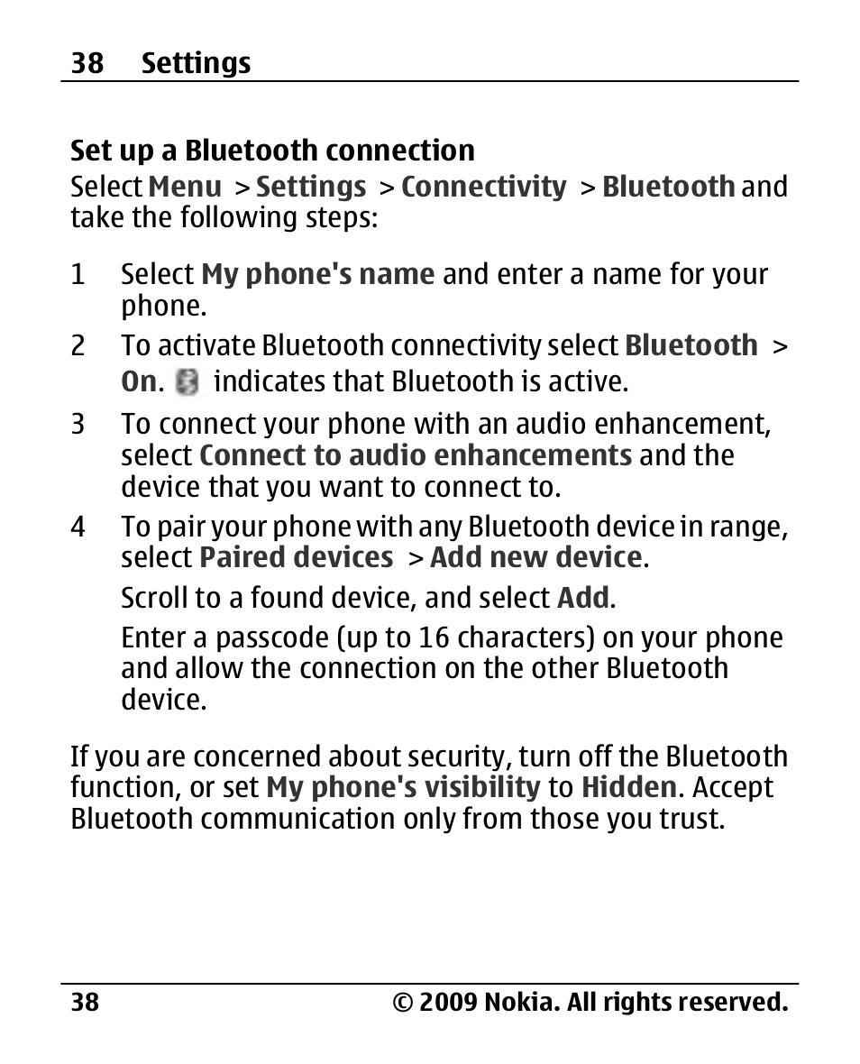 Nokia 2720 User Manual | Page 38 / 78