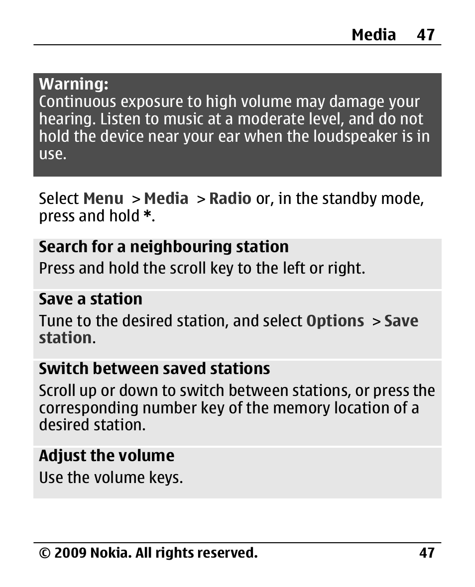 Nokia 2720 User Manual | Page 47 / 78